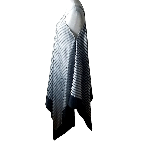 🦋DO+BE Black & White Striped Handkerchief Dress - Picture 2 of 5